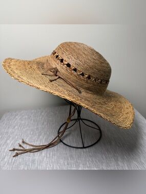 Tula Natural Straw Wide-Brim Sun Hat with Braided Trim